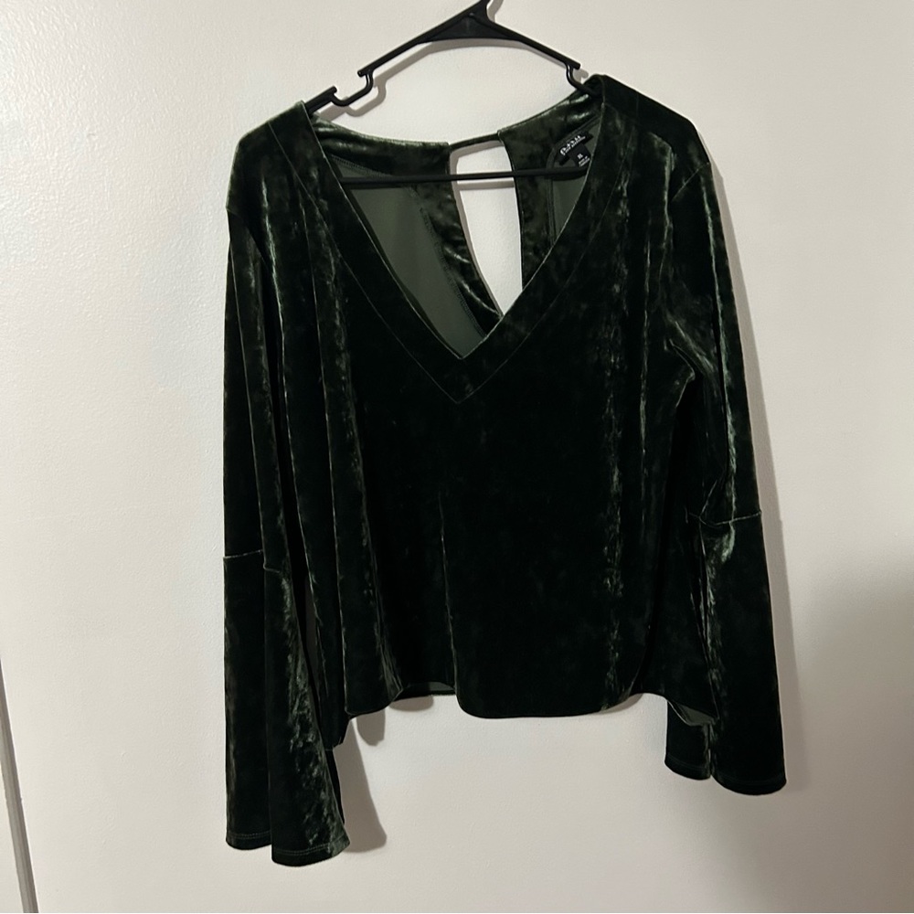 Velvety green top